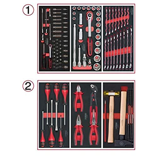 KS Tools 714.0114 Material-114 Werkzeuge 2 Schubladen für Werkstattwagen von KS Tools