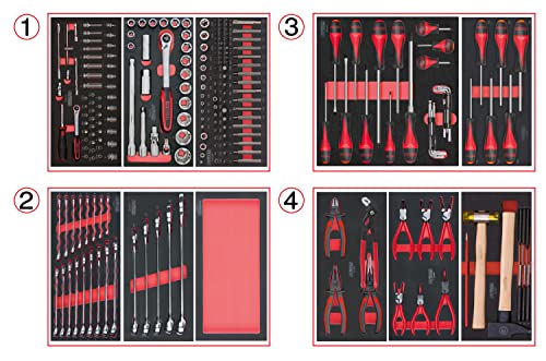 KS Tools 714.0241 Material-241 Werkzeug 4 Schubladen für Werkstattwagen von KS Tools