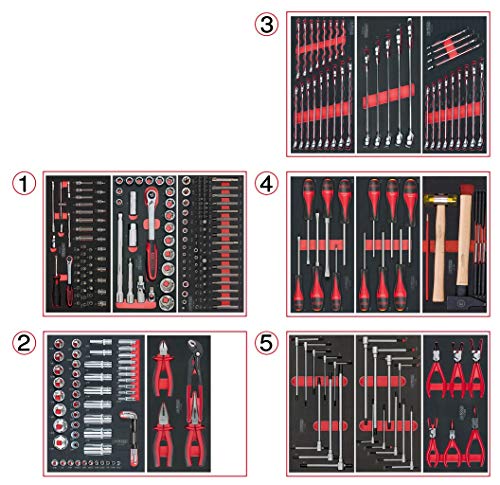 KS Tools 714.0311 Material-311 Werkzeug 5 Schubladen für Werkstattwagen von KS Tools