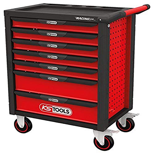 KS Tools 826.7515 Racingline schwarz/rot Werkstattwagen mit 7 Schubladen und 515 Premium-Werkzeugen von KS Tools