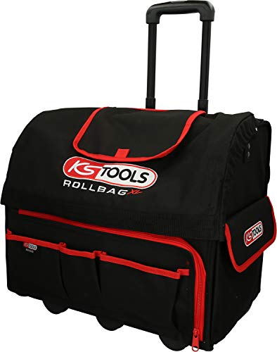 KS Tools 850.0335 ROLLBAG Universal-Werkzeugtasche XL mit Teleskop-Trolly, Rot/Schwarz von KS Tools