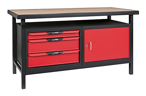 KS Tools - 865.0140 – Professionelle Werkbank für Werkstatt – Werkbank Garage 1 Tür und 3 Schubladen – Werkbank L 1,5 m KS Tools - 865.0140 – Professionelle Werkbank für Werkstatt – Werkbank Garage 1 Tür und 3 Schubladen – Werkbank L 1,5 m von KS Tools
