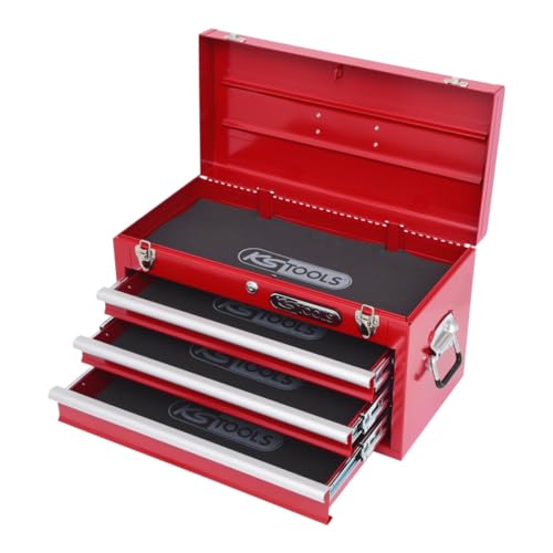 KS Tools 891.0003 Werkzeugtruhe mit 3 Schubladen-rot, L508xH255xB303mm von KS Tools