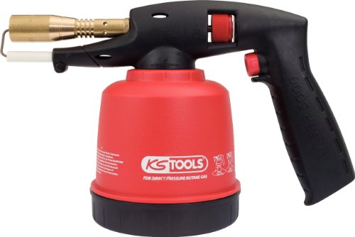KS Tools 903.5902 Universal-Kartuschenlötgerät mit Piezo-Zündung, rot von KS Tools