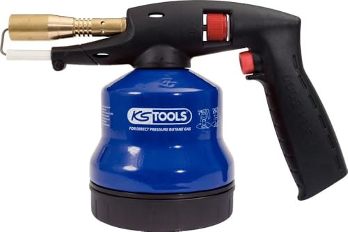 KS Tools 903.5905 Universal-Kartuschenlötgerät mit Piezo-Zündung, blau von KS Tools