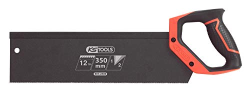 KS Tools 907.2509 Rucksacksäge, 350 mm, 2 Schnittwinkel 12TPI, Griff aus 2 Materialien, weiß von KS Tools