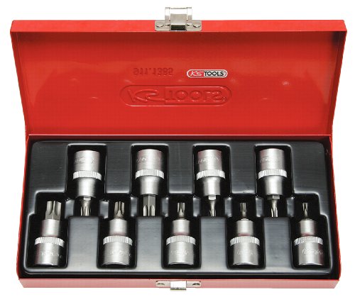KS Tools 911.1386 1/2" Bit-Stecknuss-Satz, 9-tlg., TB20-TB60 mit Stirnlochbohrung KS Tools 911.1386 1/2" Bit-Stecknuss-Satz, 9-tlg., TB20-TB60 mit Stirnlochbohrung von KS Tools