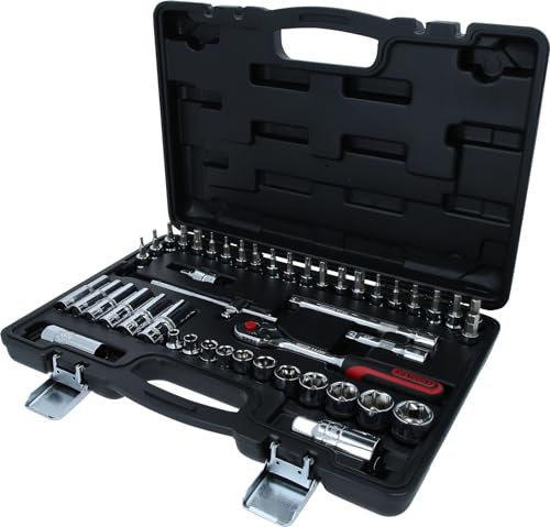 KS Tools 918.0846 3/8 Zoll CHROMEplus Steckschlüssel-Satz | inklusive Umschaltknarre, 72-Zahn | hochglanz verchromt | 46-tlg. von KS Tools