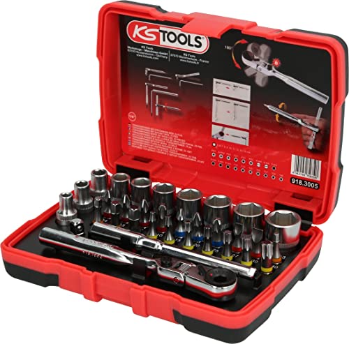 KS Tools 918.3005 1/4" TORSIONpower Bit-Stecknuss-Box, 33-tlg. von KS Tools