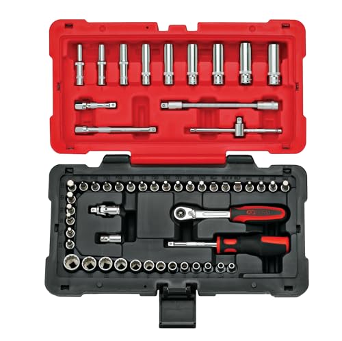 KS Tools 922.0655 Ultimate Steckschlüsselsatz und Zubehör, 12-kant, 1/4 Zoll, 54-teilig, Weiß von KS Tools