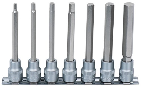 KS Tools 922.3897 7 6-kant Steckschlüsseleinsätze Schraubendreher Langschiene 3/8-12 mm 4 Stück von KS Tools