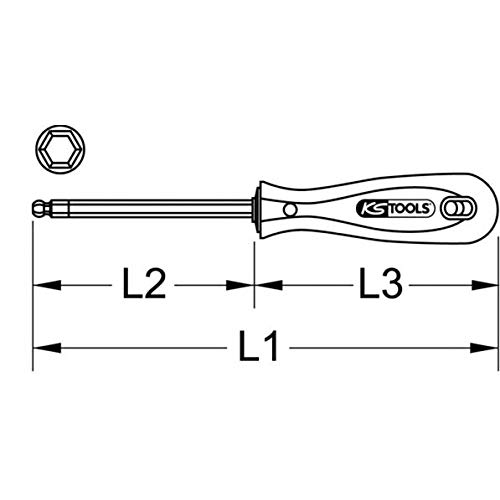 KS Tools 962.0955 BERYLLIUMplus Schraubendreher für Innensechskantschrauben 10 mm,mit Kugelkopf von KS Tools