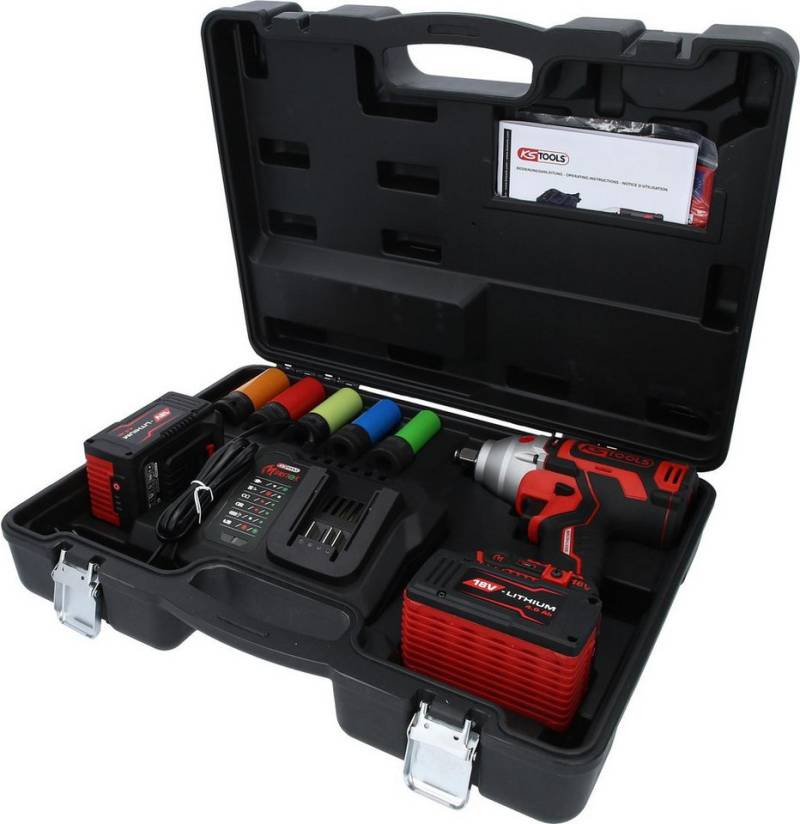 KS Tools Akku-Schlagschrauber eMONSTER 1/2" Brushless-Akku-Schlag-Schrauber-Satz, 9-tlg von KS Tools