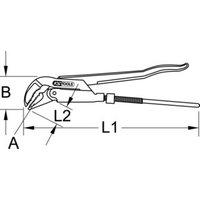 KS Tools BERYLLIUMplus Eckrohrzange Zoll von KS Tools