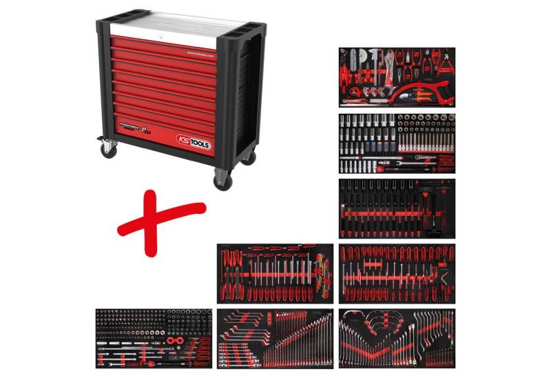 KS Tools Bit-Set KS TOOLS Performanceplus Werkstattwagen-Satz P25 mit 564 Werkzeug... von KS Tools