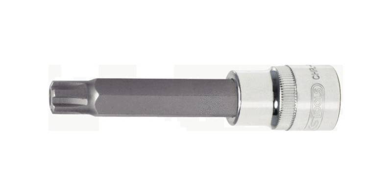 KS Tools Bohrer- und Bitset 1/2" CHROMEplus Bit-Stecknuss RIBE mit Stirnlochbohrung,lang,M5 von KS Tools