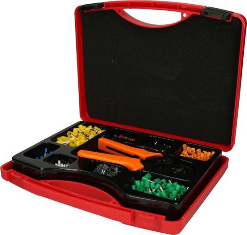 KS Tools Crimpzange KS Tools 970.0840 Sortiment Drahtendhülse mit Crimpzange, 0,25 mm² - von KS Tools