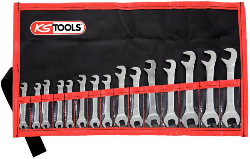 KS Tools Doppelmaulschlüssel-Satz,15°+75° 15-tlg3,2-14mm - 517.1700 von KS-Tools