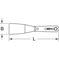 KS Tools Edelstahl Spachtel mit 2-Komponentengriff von KS Tools