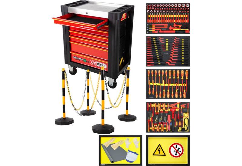 KS Tools Elektro-Installationszange KS TOOLS PERFORMANCEplus Werkstattwagen e10 mit 164 isolierten We... von KS Tools