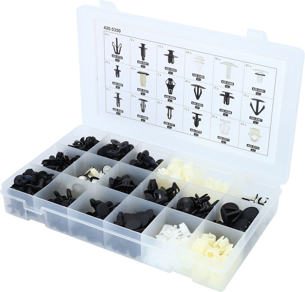 KS Tools Gabel- und Ringschlüssel Befestigungs-Clip-Satz für Honda, 418-tlg (420.0350) von KS Tools