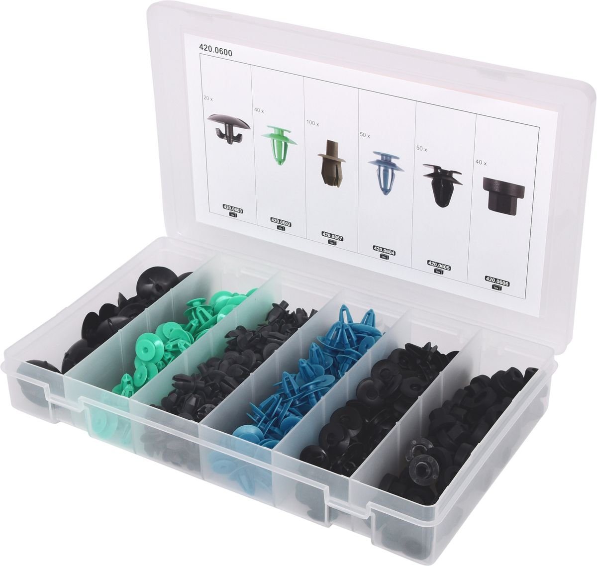 KS Tools Gabel- und Ringschlüssel Befestigungs-Clip-Satz für Opel, 300-tlg (420.0600) von KS Tools