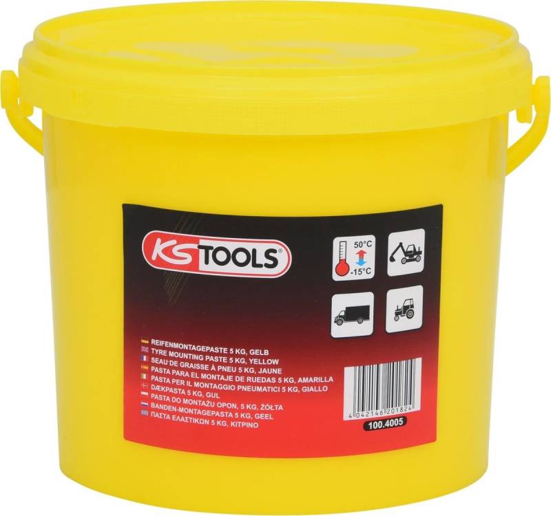 KS Tools Gabel- und Ringschlüssel Reifenmontagepaste 5 kg, gelb (100.4005) von KS Tools