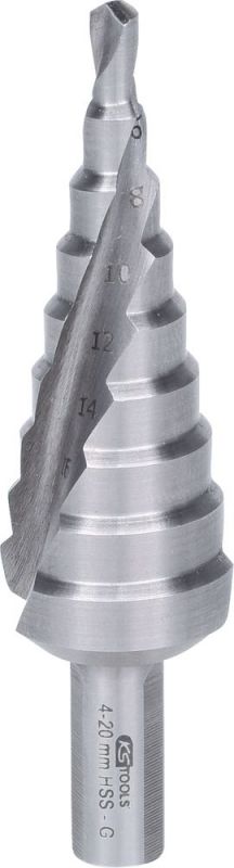 KS Tools HSS Stufenbohrer,Ø 4-20mm, 9 Stufen - 330.2302 von KS-Tools