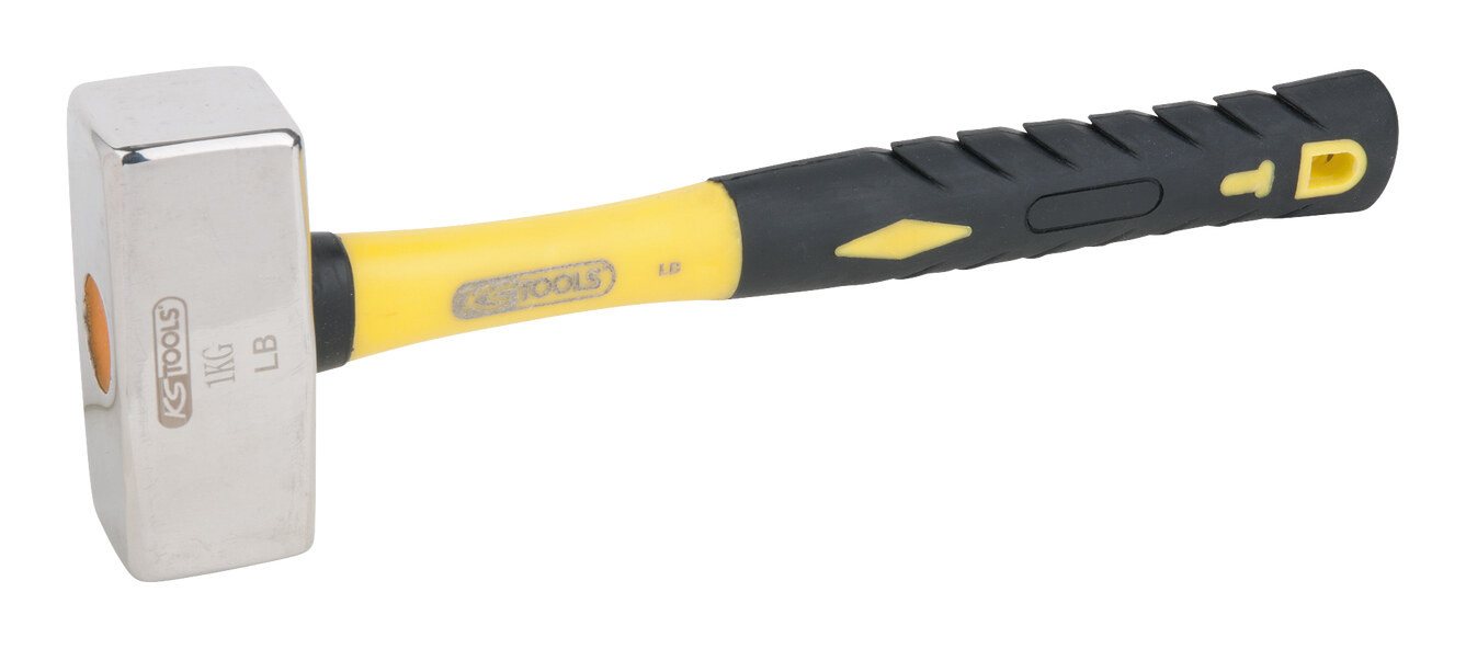 KS Tools Hammer, Edelstahl Fäustel mit Fiberglasstiel, 7200g von KS Tools