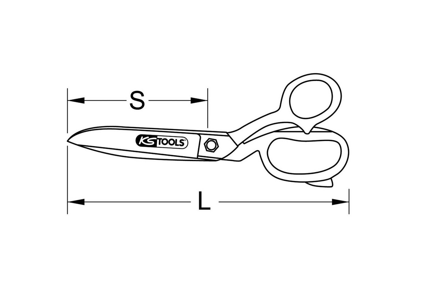 KS Tools Kombischere KS TOOLS Universal-Werkstattschere 200 mm - 118.0076 von KS Tools