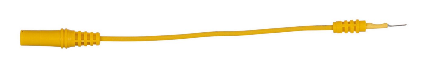 KS Tools Multimeter, 4 mm Eingangsbuchse auf 0,8 mm Prüfadapterstecker flach (gelb) von KS Tools