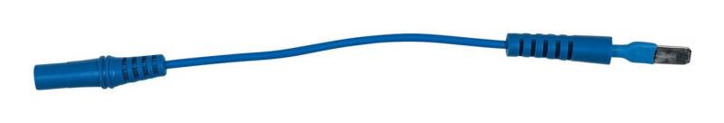 KS Tools Multimeter, 4 mm Eingangsbuchse auf 6 mm Prüfadapterstecker flach (blau) von KS Tools
