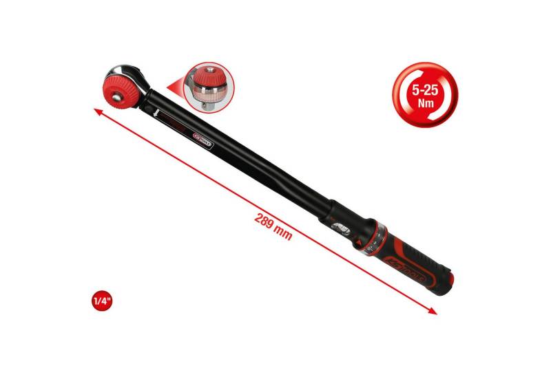 KS Tools Ratsche KS TOOLS 1/4" ErgoTorqueprecision Ratschen-Drehmomentschlüss... von KS Tools