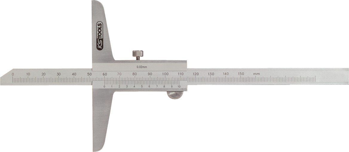 KS Tools Schieber Tiefenmessschieber, 0-250mm nach DIN 862 von KS Tools