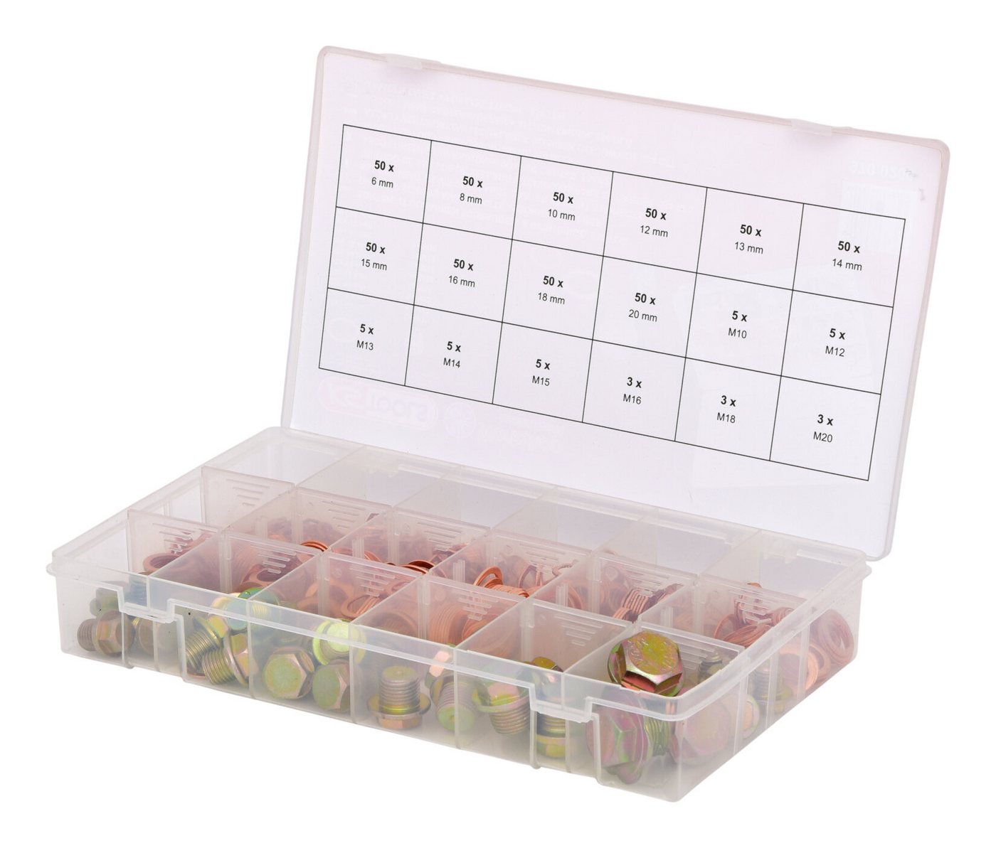 KS Tools Schraube, (534 St), Sortiment Ölwannenschrauben und -dichtringe, 534-teilig von KS Tools