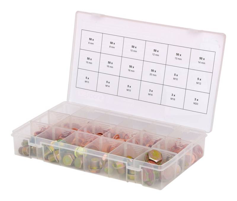 KS Tools Schraube, (534 St), Sortiment Ölwannenschrauben und -dichtringe, 534-teilig von KS Tools