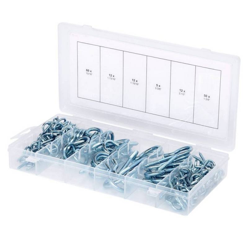 KS Tools Schraubhaken Sortiment Haken- und Ösenschrauben,151-tlg 9700380 KS Tools Schraubhaken Sortiment Haken- und Ösenschrauben,151-tlg 9700380 von KS Tools