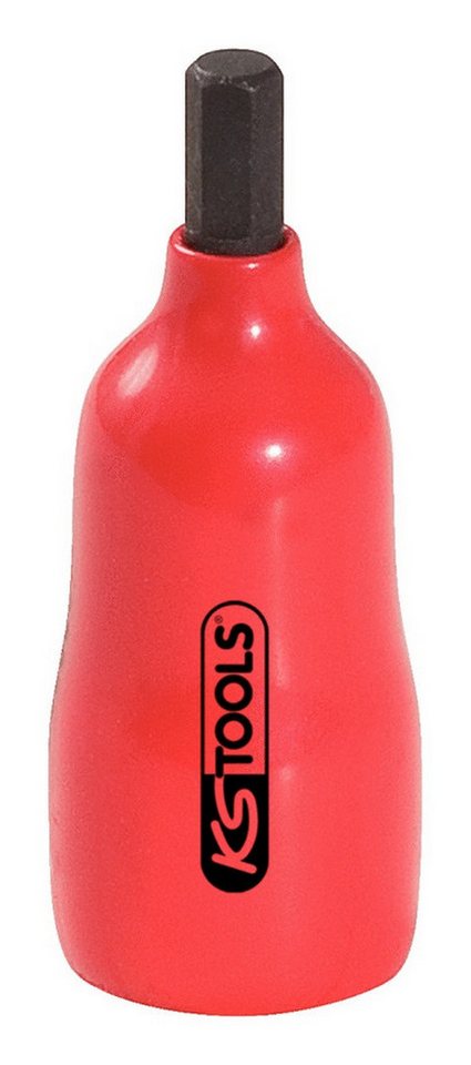 KS Tools Sechskant-Bit, 1/4" Stecknuss mit Schutzisolierung für Innensechskant-Schrauben, 5 mm von KS Tools