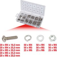 KS Tools Sortiment Linsenkopf-Maschinenschrauben, metrisch, 475-teilig von KS Tools