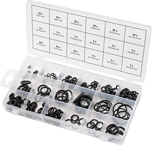 KS Tools 970.0180 Sortiment O-Ringe, innen Ø 3-22mm, 225-tlg., Farbe, Size von KS Tools