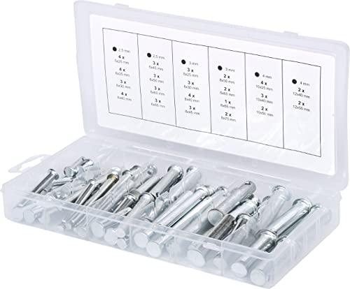 KS Tools 970.0210 Sortiment Sicherungsbolzen, Ø 5-12mm, 21 Größen, 60-tlg. von KS Tools