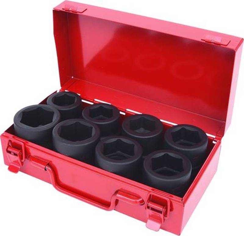 KS Tools Stecknuss KS Tools 515.0610 1'' Sechskant-Kraft-Stecknuss-Satz, kurz, 8-tlg. von KS Tools
