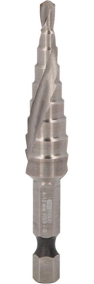 KS Tools Stufenbohrer 1/4" HSS Stufenbohrer-Bit,Ø 4-12mm, 9 Stufen von KS Tools