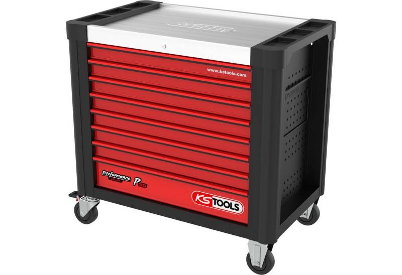 KS Tools Werkstattwagen KS TOOLS PERFORMANCEplus P30 SCHWARZ/ROT Werkstattwagen mit 8 Sch... von KS Tools
