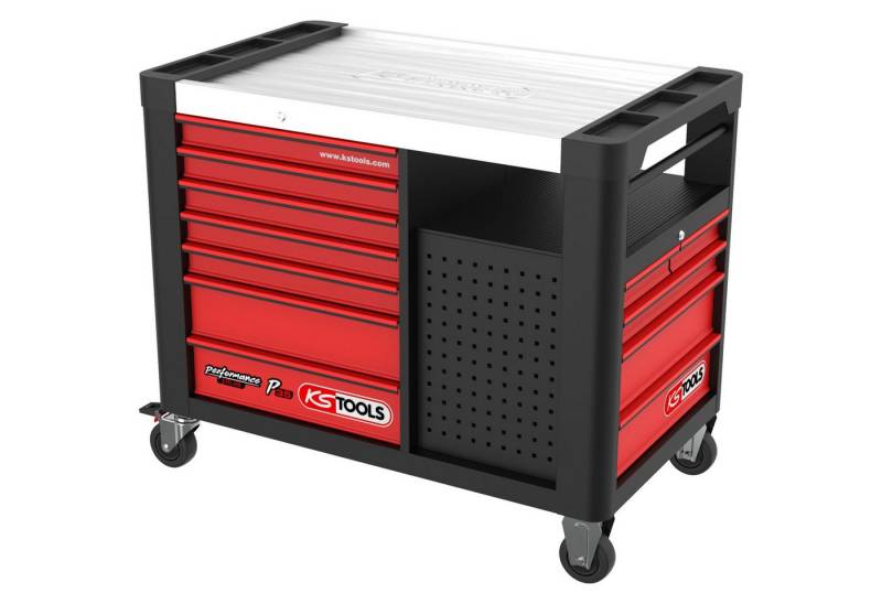 KS Tools Werkstattwagen KS TOOLS PERFORMANCEplus P35 SCHWARZ/ROT Werkstattwagen mit 12 Sc... von KS Tools