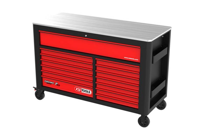 KS Tools Werkstattwagen KS TOOLS PERFORMANCEplus P45 SCHWARZ/ROT Werkstattwagen mit 14 Sc... von KS Tools