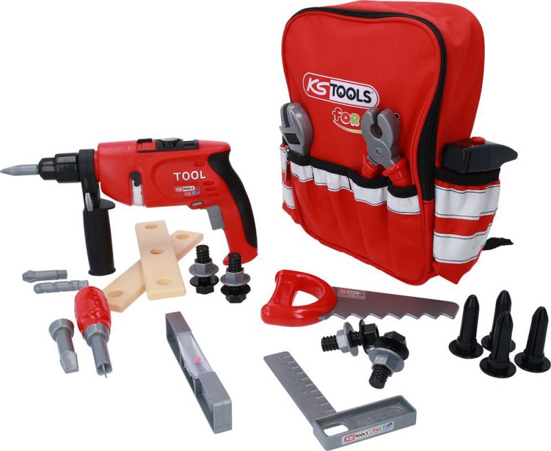 KS Tools Werkzeug-Rucksack für Kinder mit Sortiment, 25-tlg - 100201 von KS-Tools