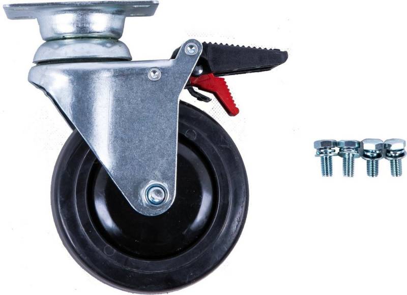 KS Tools Werkzeugwagen Lenkrolle mit Bremse zu PERFORMANCEplus Werkstattwagen inkl. Schrauben von KS Tools