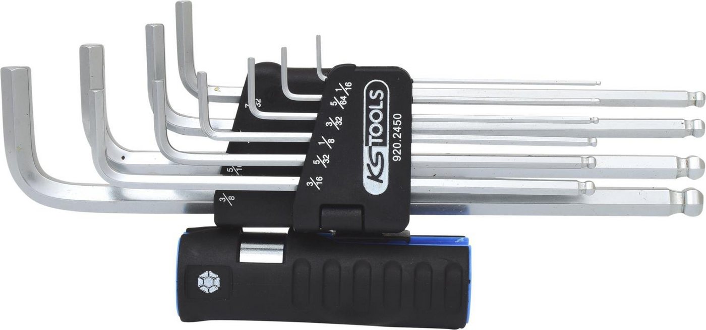 KS Tools Winkelschlüssel 3 in 1 Innen6kant-Winkelstiftschlüssel-Satz,10-tlg XL, Kugelkopf, Zoll KS Tools Winkelschlüssel 3 in 1 Innen6kant-Winkelstiftschlüssel-Satz,10-tlg XL, Kugelkopf, Zoll von KS Tools