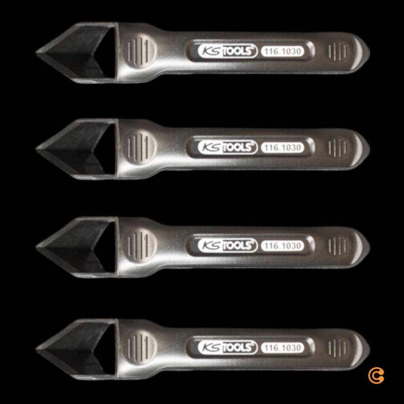 Ks Tools Silikonschaber 1161030 Werkzeug Silikonabzieher Kunststoff 4 Stück B-Ware von KS Tools